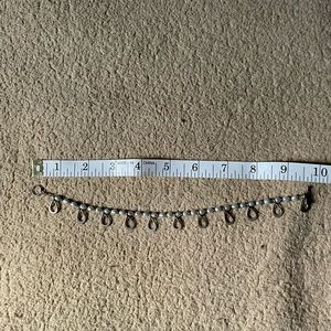 Pearl and silver ankle. Approximately 10”